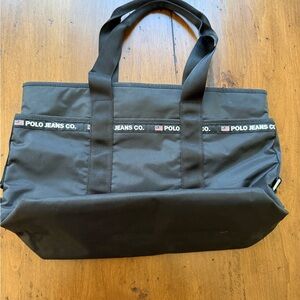 Vintage 90s Polo Black Tote Bag